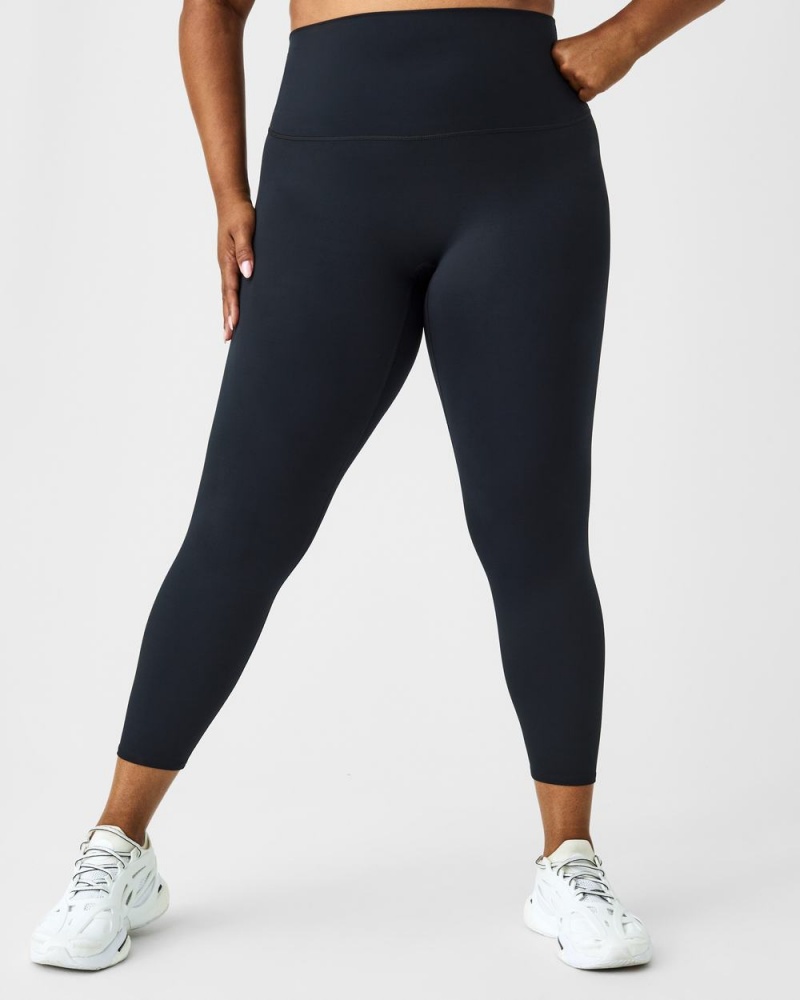 Spanx Soft & Smooth Active 7/8 Leggings Black | 97015-YAXJ