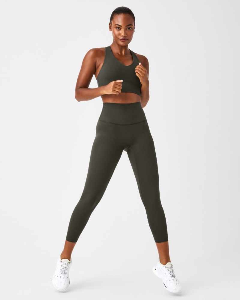 Spanx Soft & Smooth Active 7/8 Leggings Olive | 60791-XAGU