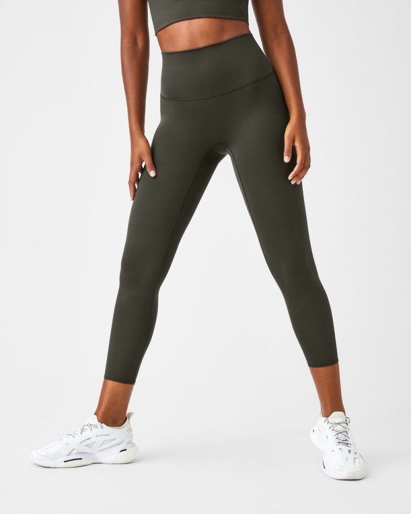 Spanx Soft & Smooth Active 7/8 Leggings Olive | 60791-XAGU