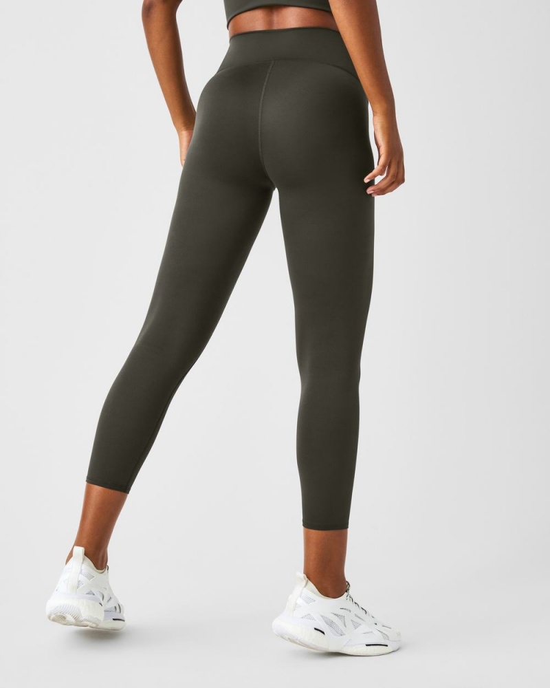 Spanx Soft & Smooth Active 7/8 Leggings Olive | 60791-XAGU