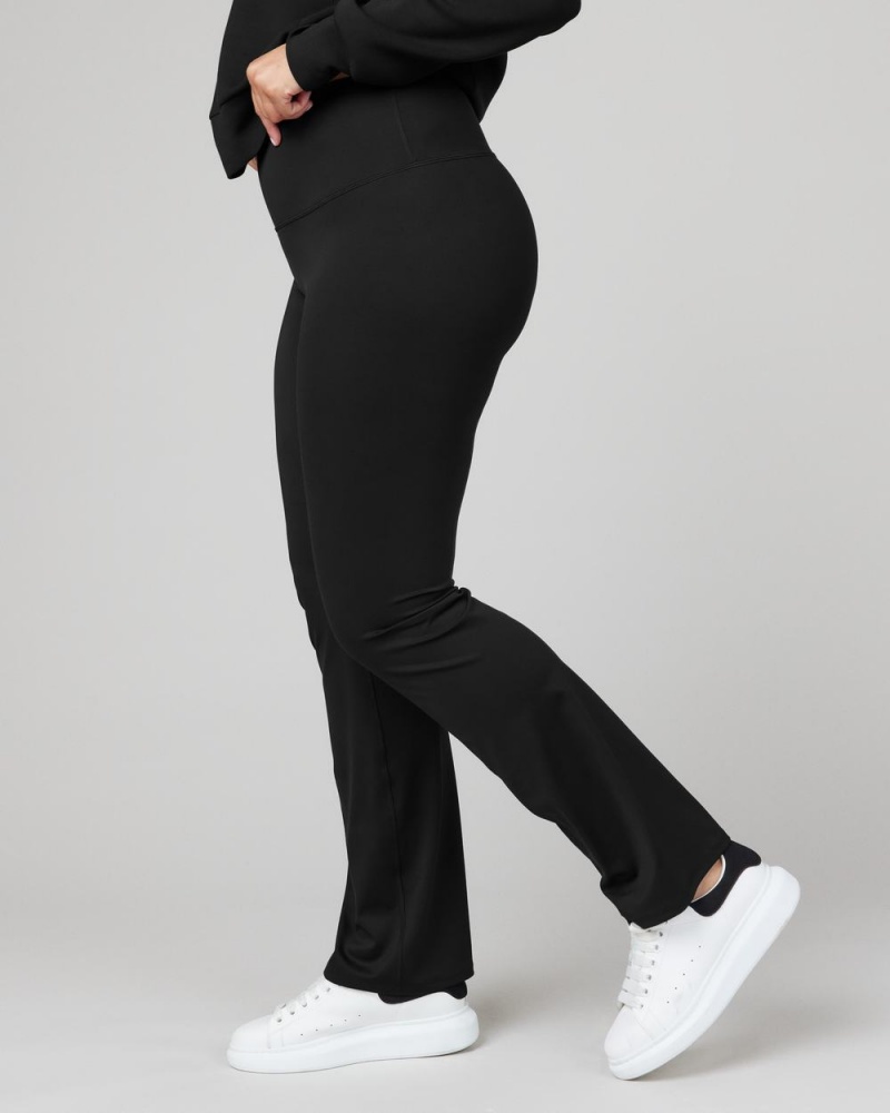 Spanx Soft & Smooth Active Yoga Pants Black | 62891-HJWX