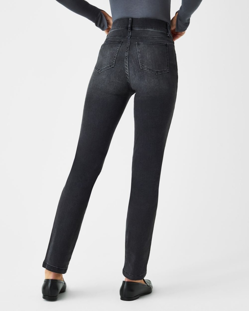 Spanx Straight Leg Jeans Black | 07168-BAEY