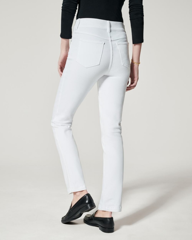 Spanx Straight Leg Jeans White | 95308-ZTLK