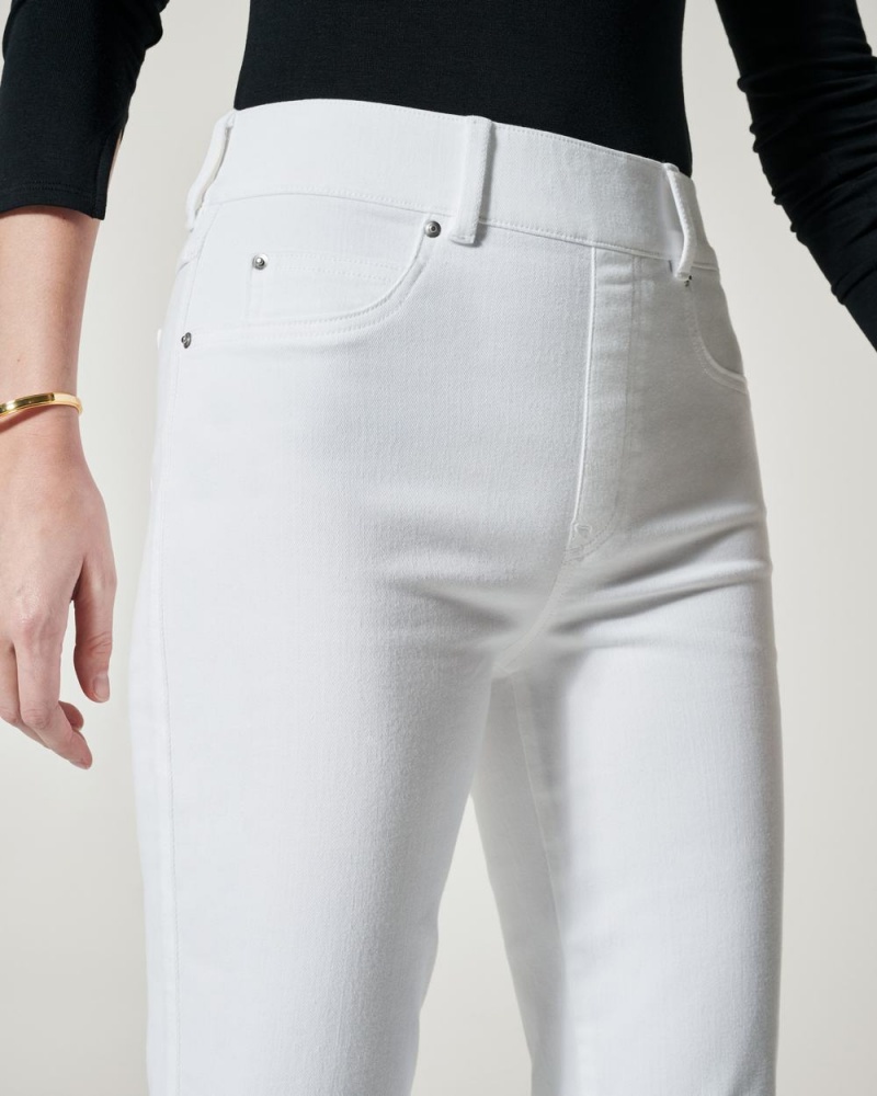 Spanx Straight Leg Jeans White | 95308-ZTLK