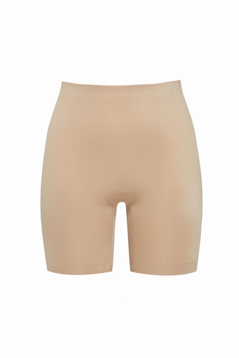 Spanx Suit Your Fancy Booty Booster Mid-Thigh Shorts Beige | 36251-GTMI