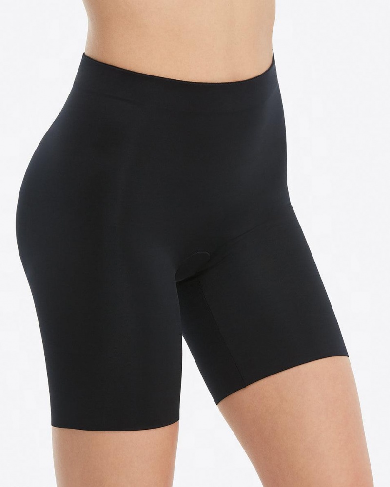 Spanx Suit Your Fancy Booty Booster Mid-Thigh Shorts Black | 32716-VAFK