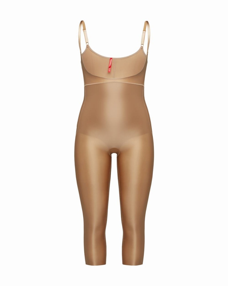 Spanx Suit Your Fancy Open-Bust Bodysuits Beige | 39684-MPGA