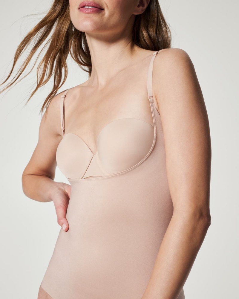 Spanx Suit Your Fancy Open-Bust Cami Beige | 64210-CXNF