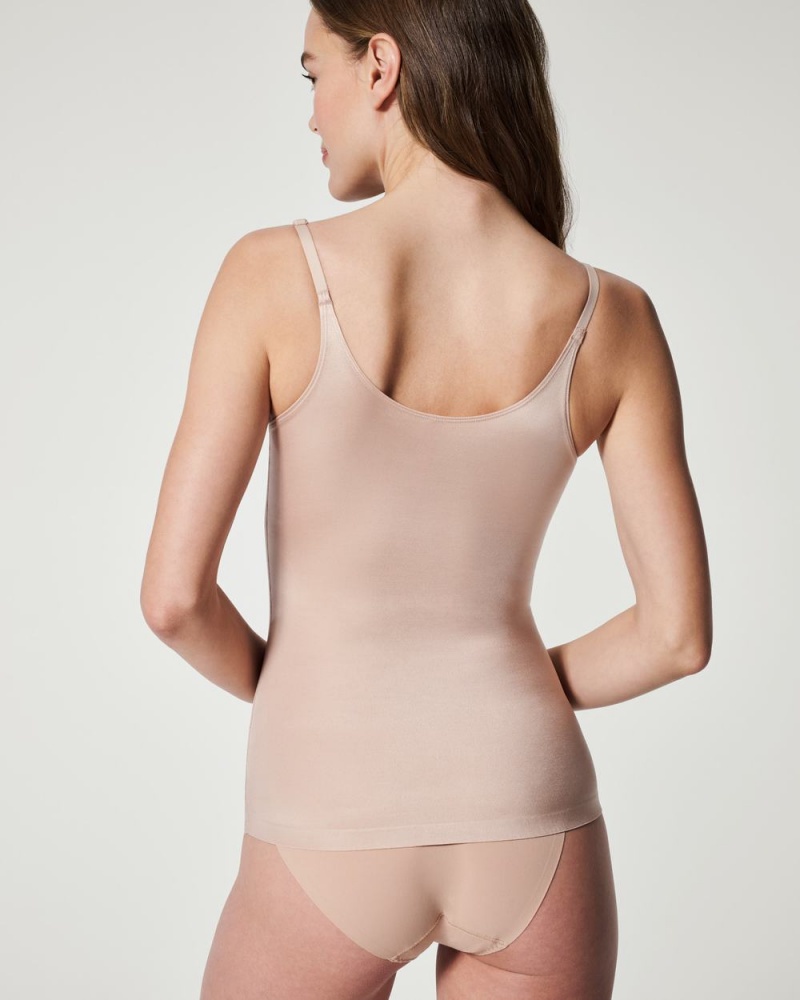 Spanx Suit Your Fancy Open-Bust Cami Beige | 64210-CXNF