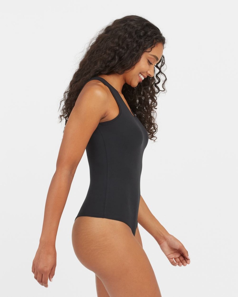 Spanx Suit Yourself Scoop Neck Tank Bodysuits Black | 90357-IGBY