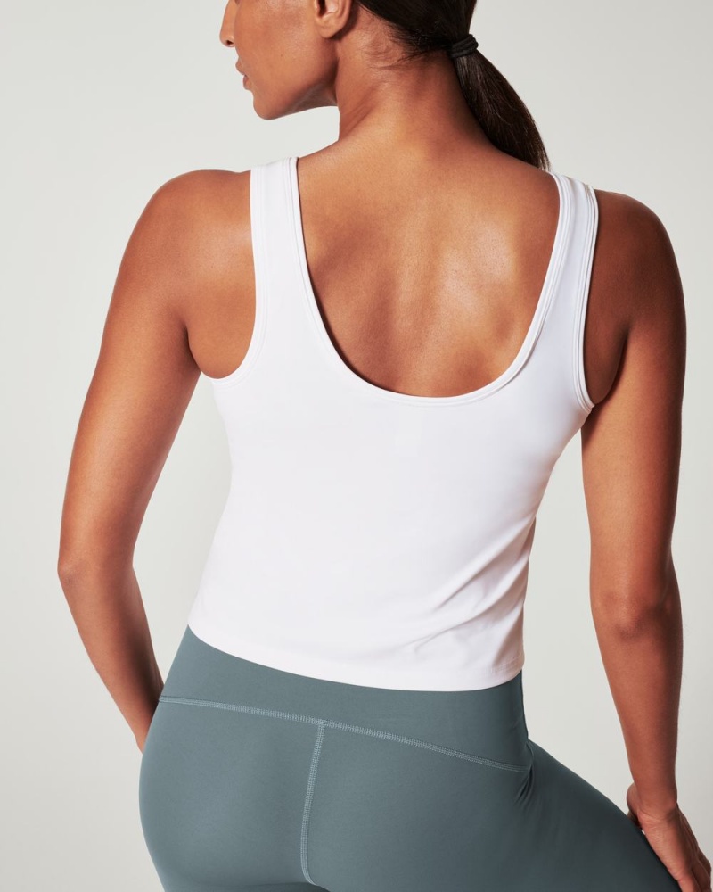 Spanx The Get Moving Fitted Tank Top White | 19834-UWDQ