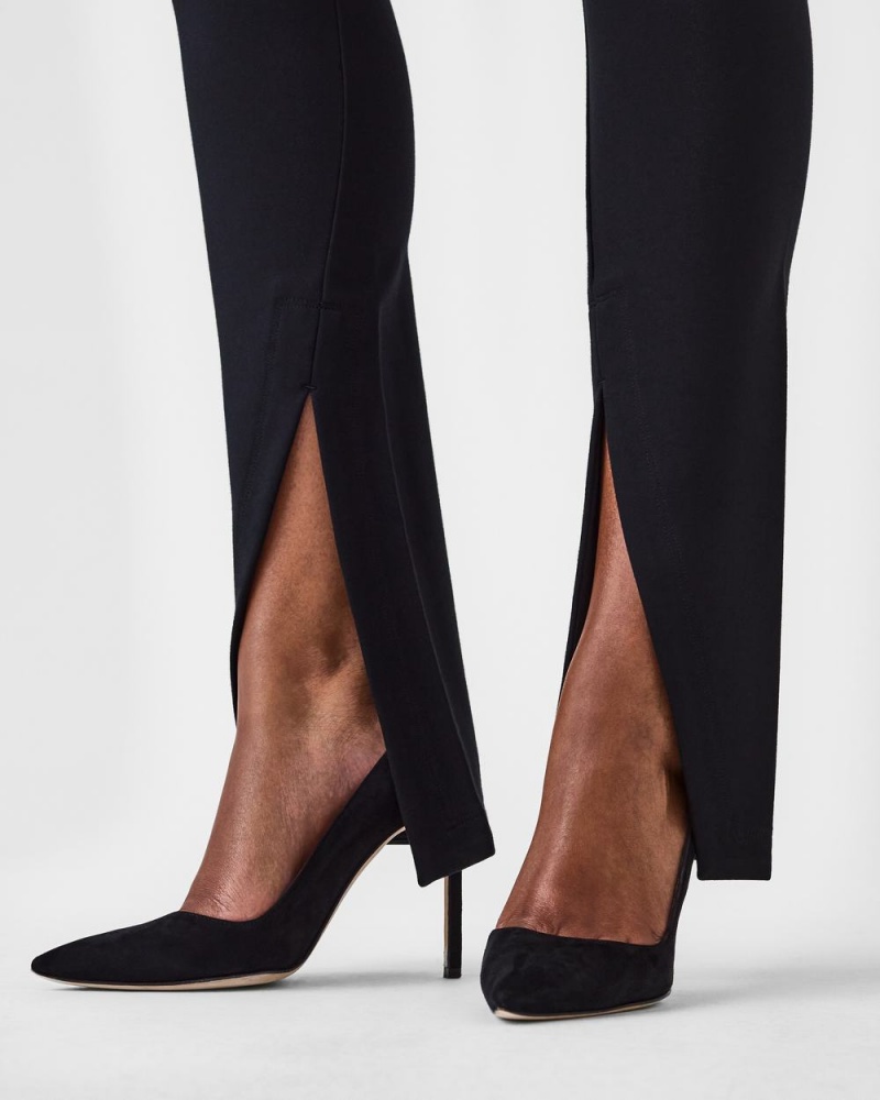 Spanx The Perfect Front Slit Skinny Leggings Black | 20368-XRPY