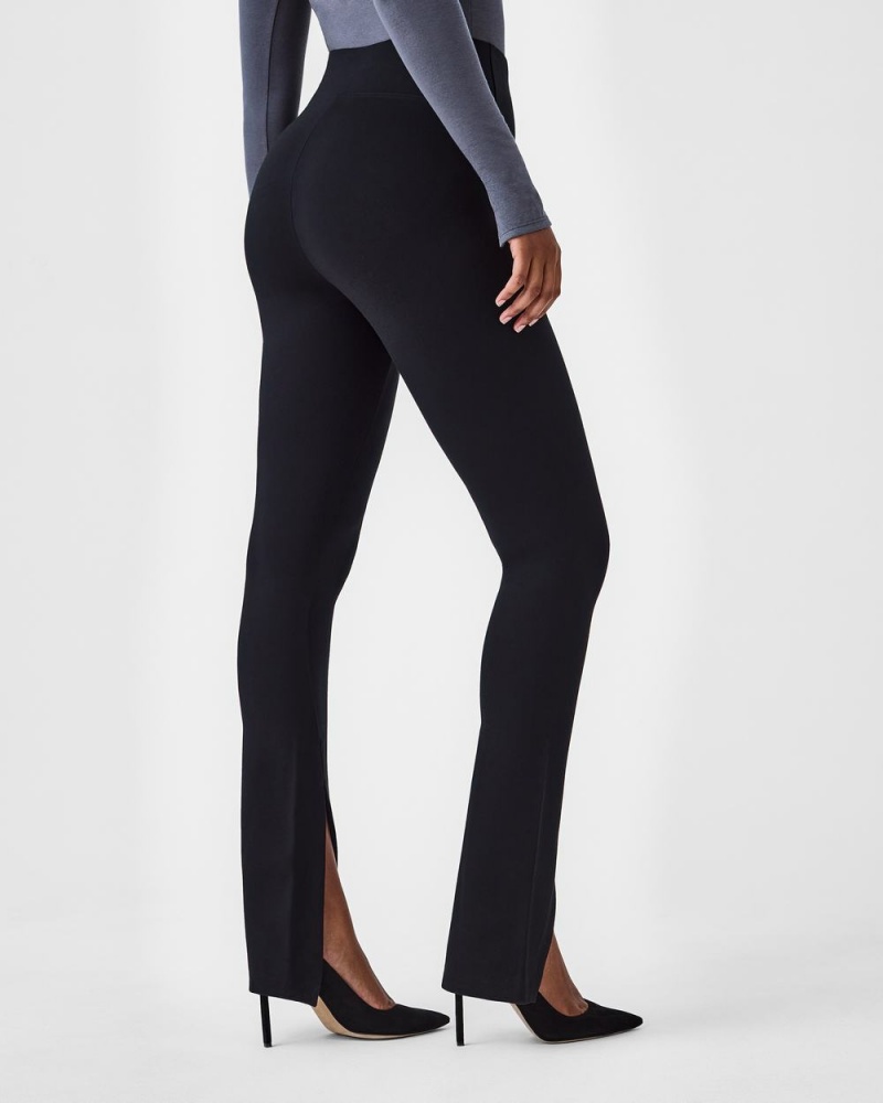 Spanx The Perfect Front Slit Skinny Leggings Black | 20368-XRPY