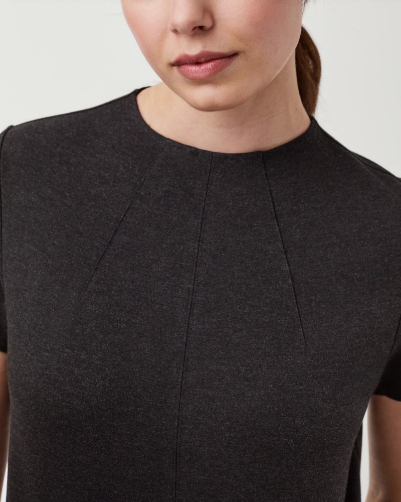 Spanx The Perfect Funnel Neck Tops Grey | 14932-MSNB