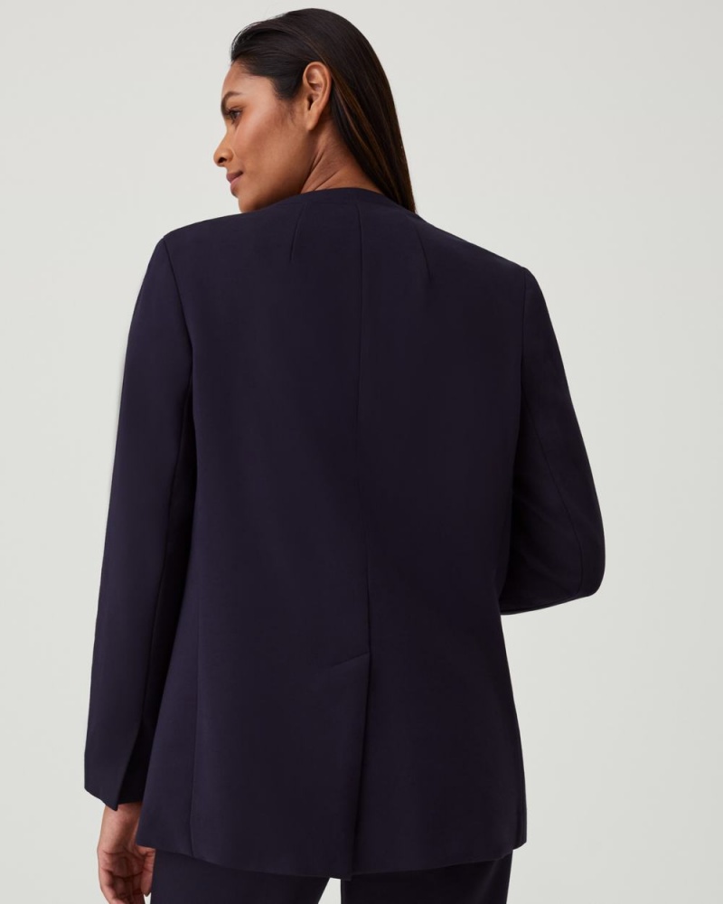 Spanx The Perfect Oversized Blazer Tops Navy | 71324-HAUG