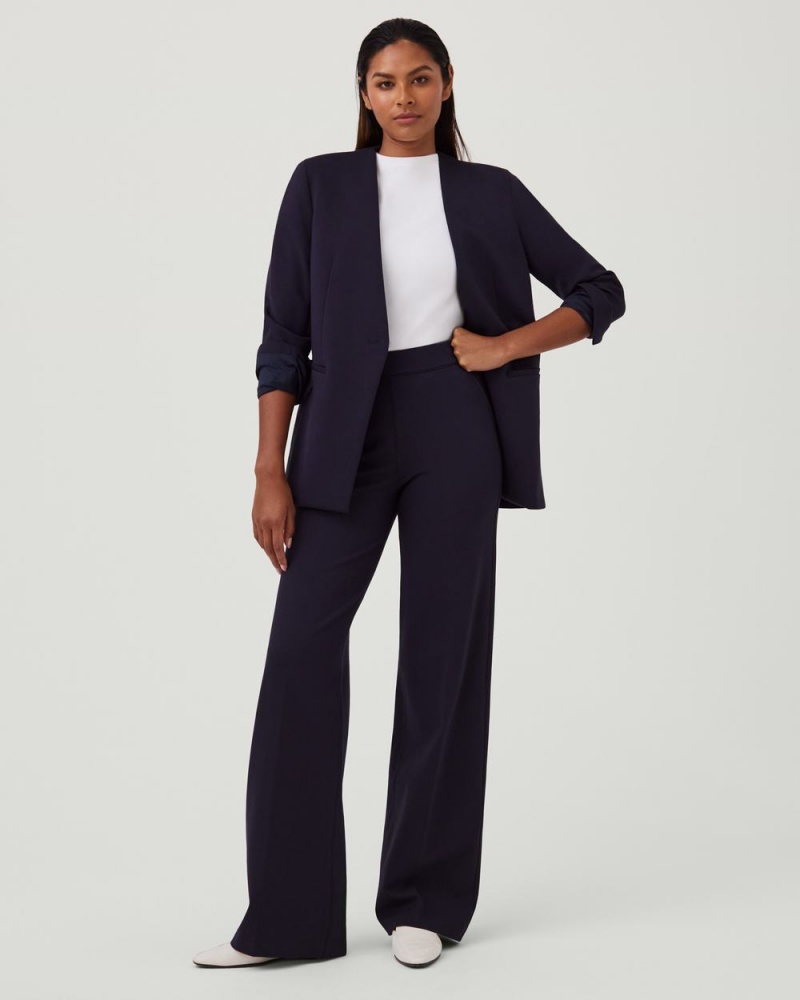 Spanx The Perfect Oversized Blazer Tops Navy | 71324-HAUG