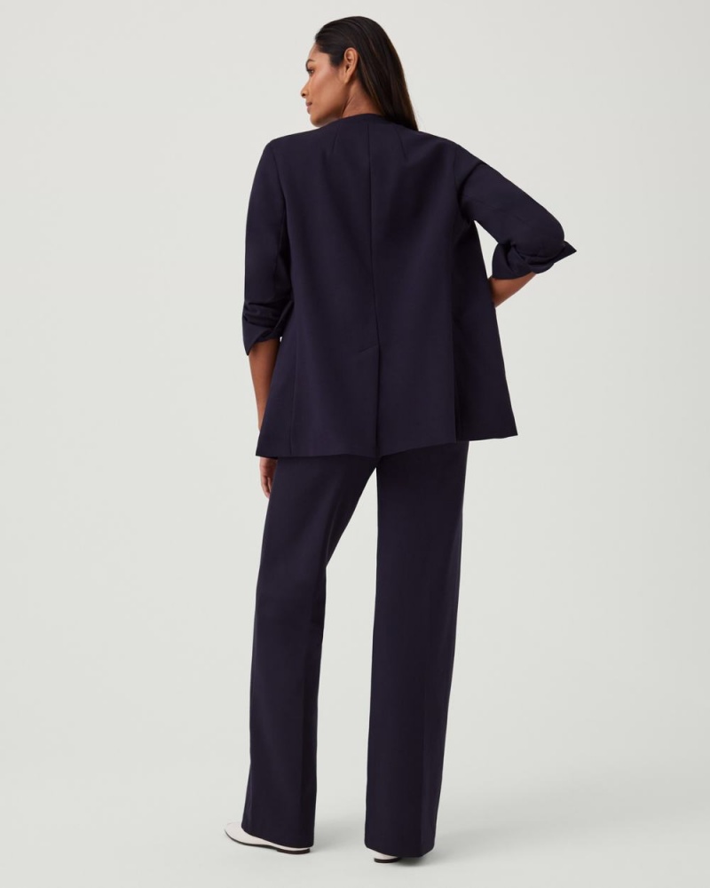 Spanx The Perfect Oversized Blazer Tops Navy | 71324-HAUG