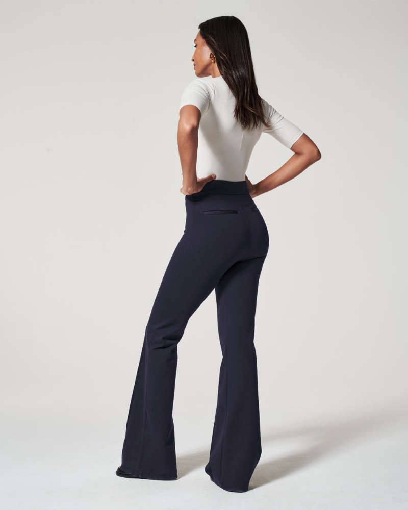 Spanx The Perfect Pant, Hi-Rise Flare Pants Navy | 35902-IENF