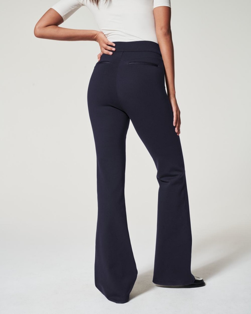 Spanx The Perfect Pant, Hi-Rise Flare Pants Navy | 35902-IENF