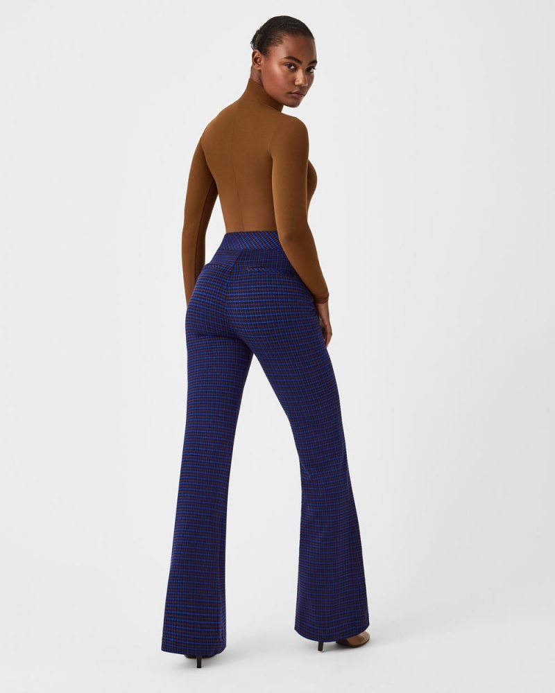 Spanx The Perfect Pant, Hi-Rise Flare Pants Blue / Brown | 02396-VPDF