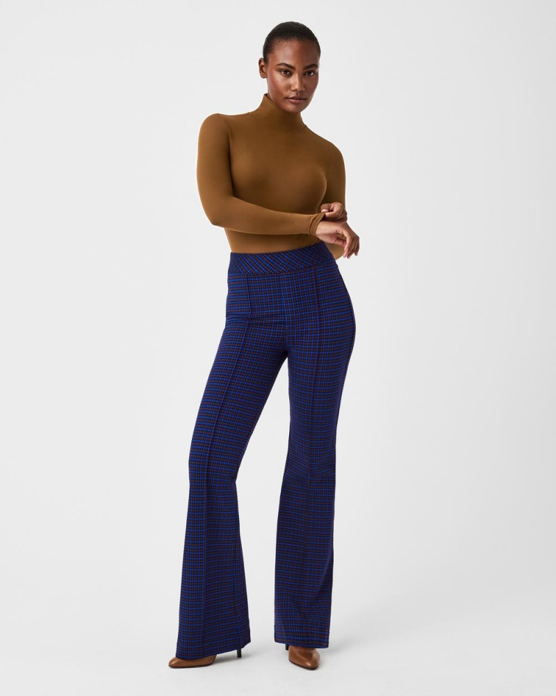 Spanx The Perfect Pant, Hi-Rise Flare Pants Blue / Brown | 02396-VPDF