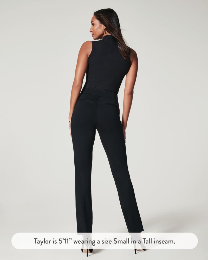 Spanx The Perfect Pant, Slim Straight Pants Black | 90872-ZKHS