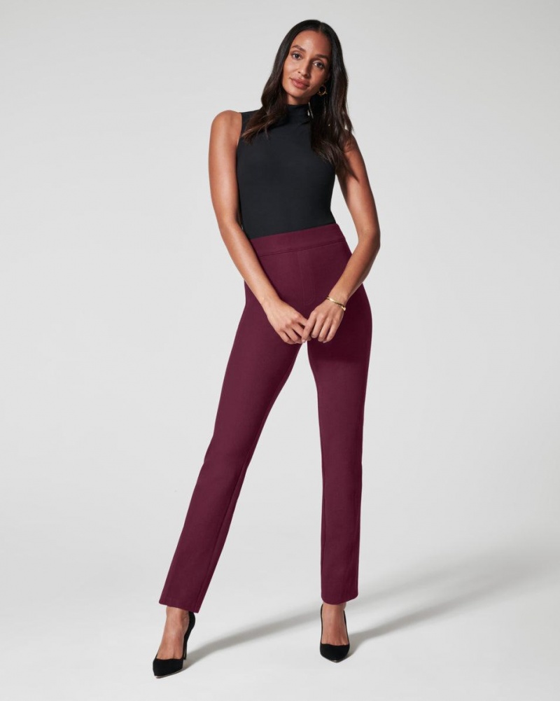 Spanx The Perfect Pant, Slim Straight Pants Fuchsia | 25483-PCHZ