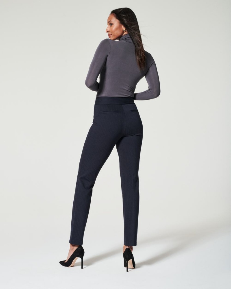 Spanx The Perfect Pant, Slim Straight Pants Navy / Grey | 80613-QYOL