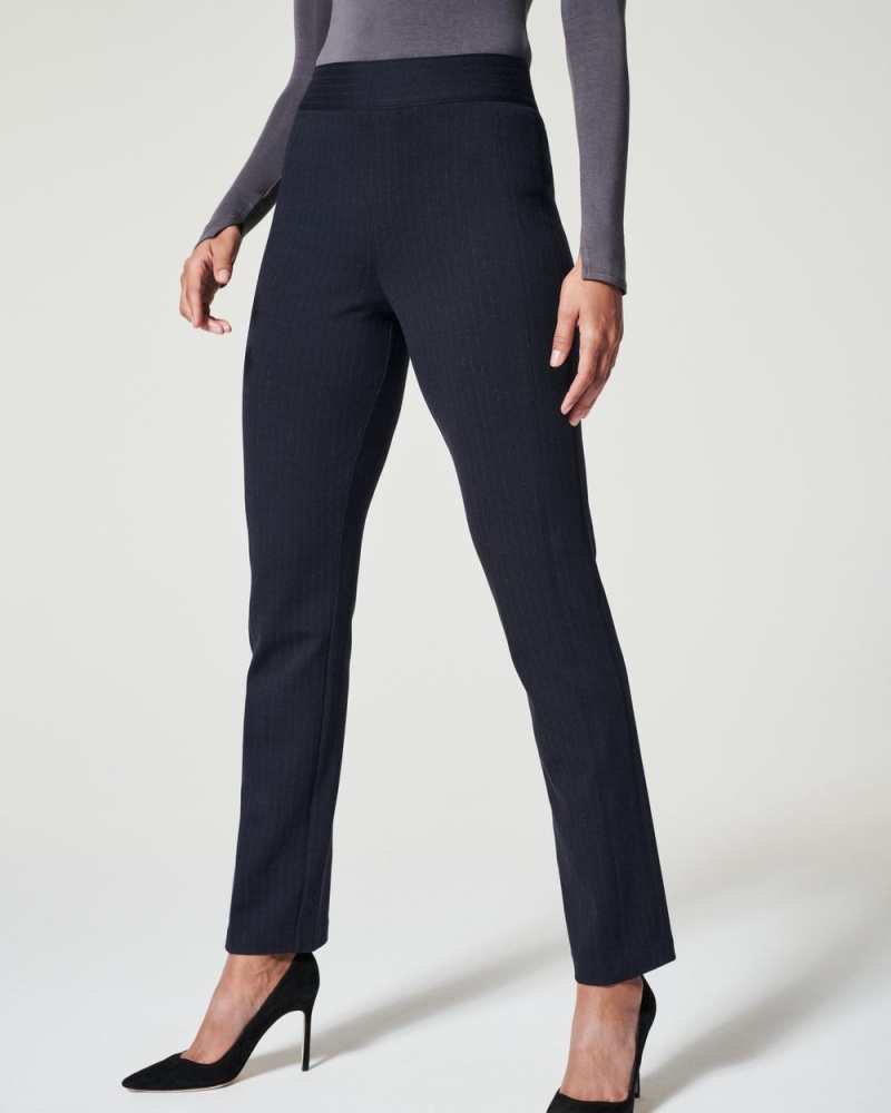 Spanx The Perfect Pant, Slim Straight Pants Navy / Grey | 80613-QYOL