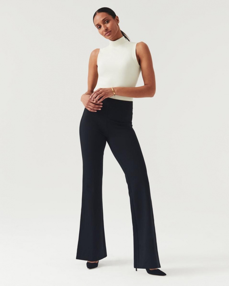 Spanx The Perfect Pant, Split Hem Pants Black | 20134-LJRX