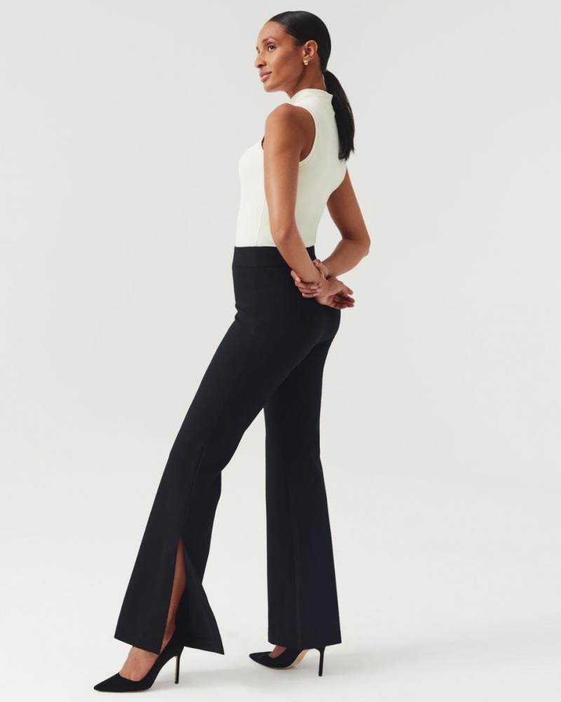 Spanx The Perfect Pant, Split Hem Pants Black | 20134-LJRX