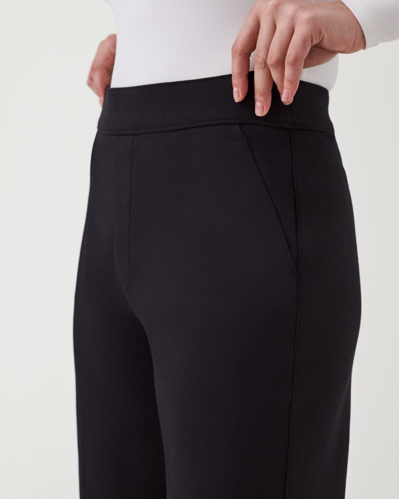 Spanx The Perfect Pant, Wide Leg Pants Black | 59024-MZLU