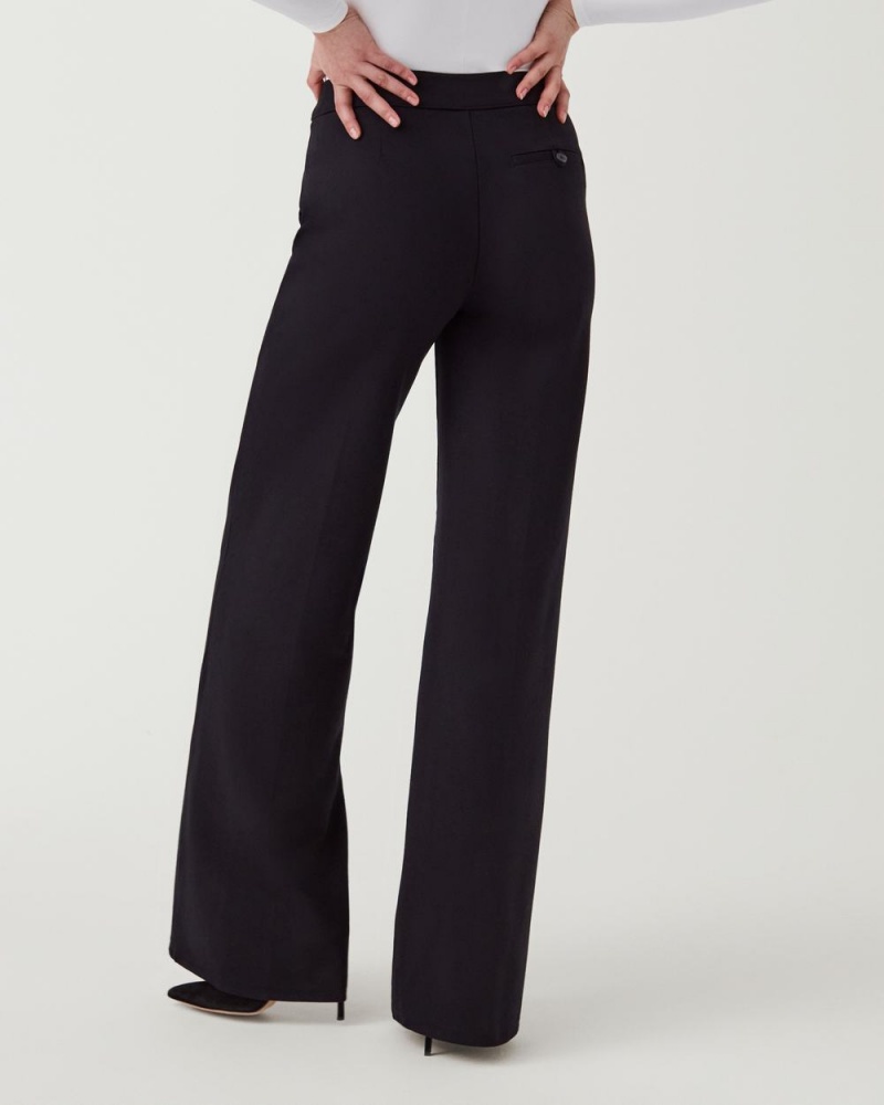 Spanx The Perfect Pant, Wide Leg Pants Black | 59024-MZLU