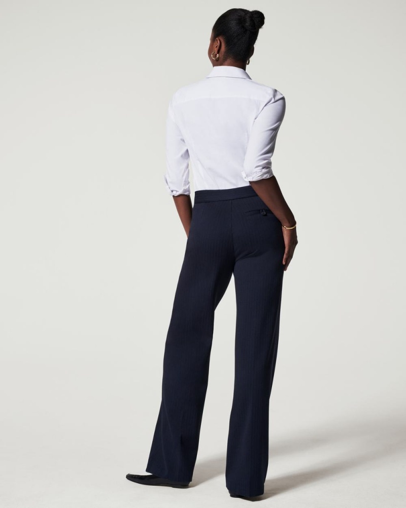 Spanx The Perfect Pant, Wide Leg Pants Navy / Grey | 36142-RMAP