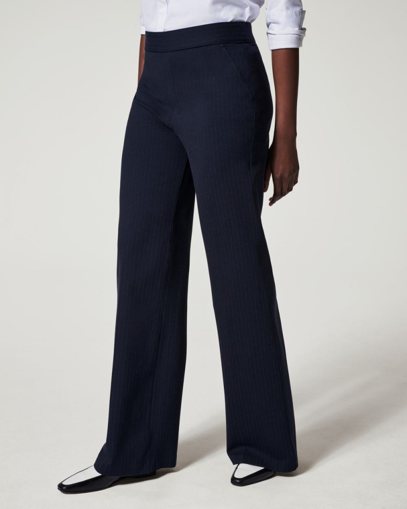 Spanx The Perfect Pant, Wide Leg Pants Navy / Grey | 36142-RMAP