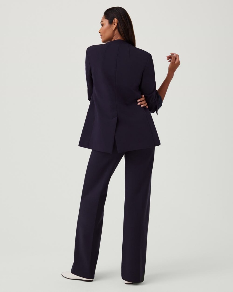 Spanx The Perfect Pant, Wide Leg Pants Navy | 01697-RKXP