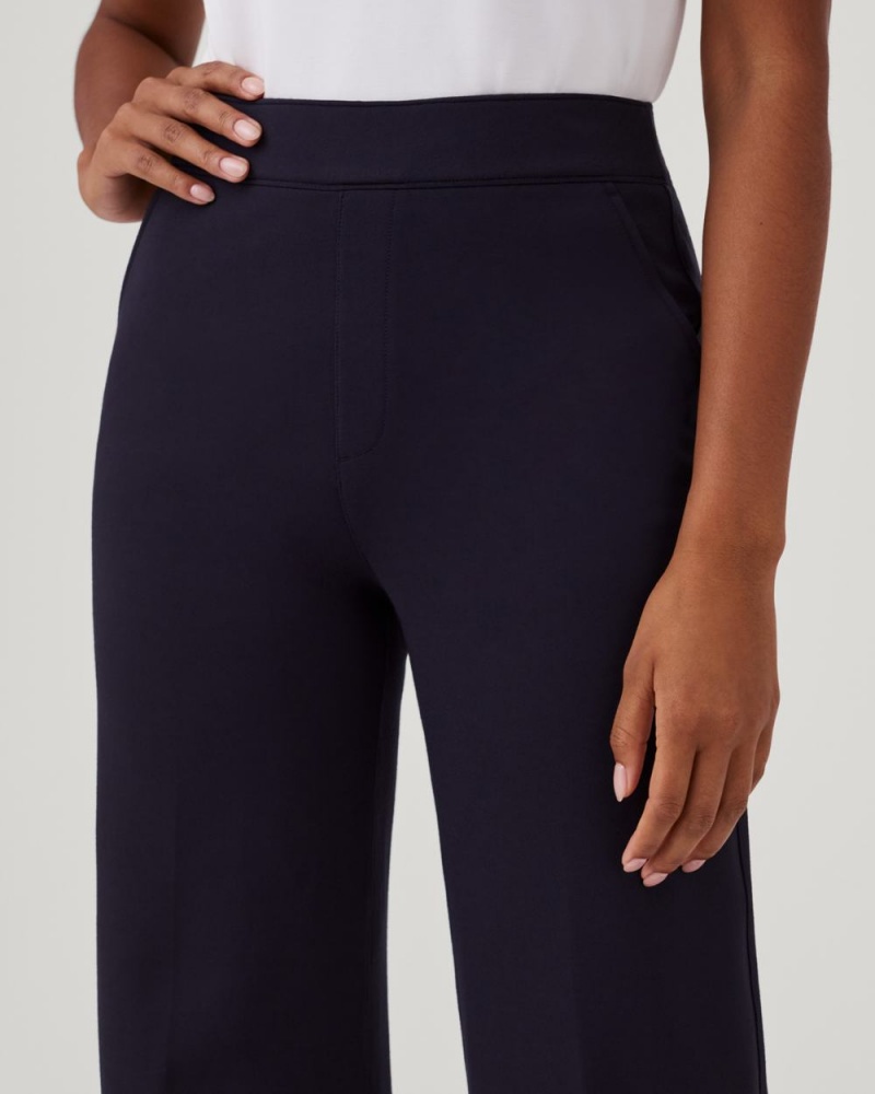 Spanx The Perfect Pant, Wide Leg Pants Navy | 01697-RKXP