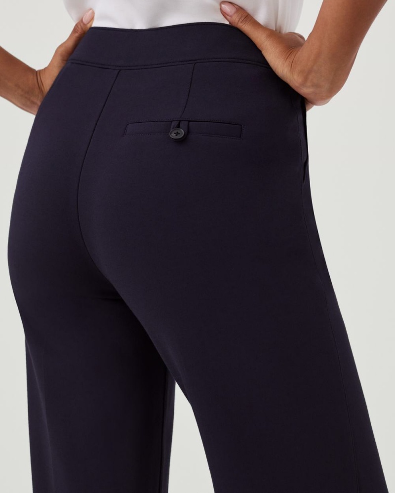 Spanx The Perfect Pant, Wide Leg Pants Navy | 01697-RKXP