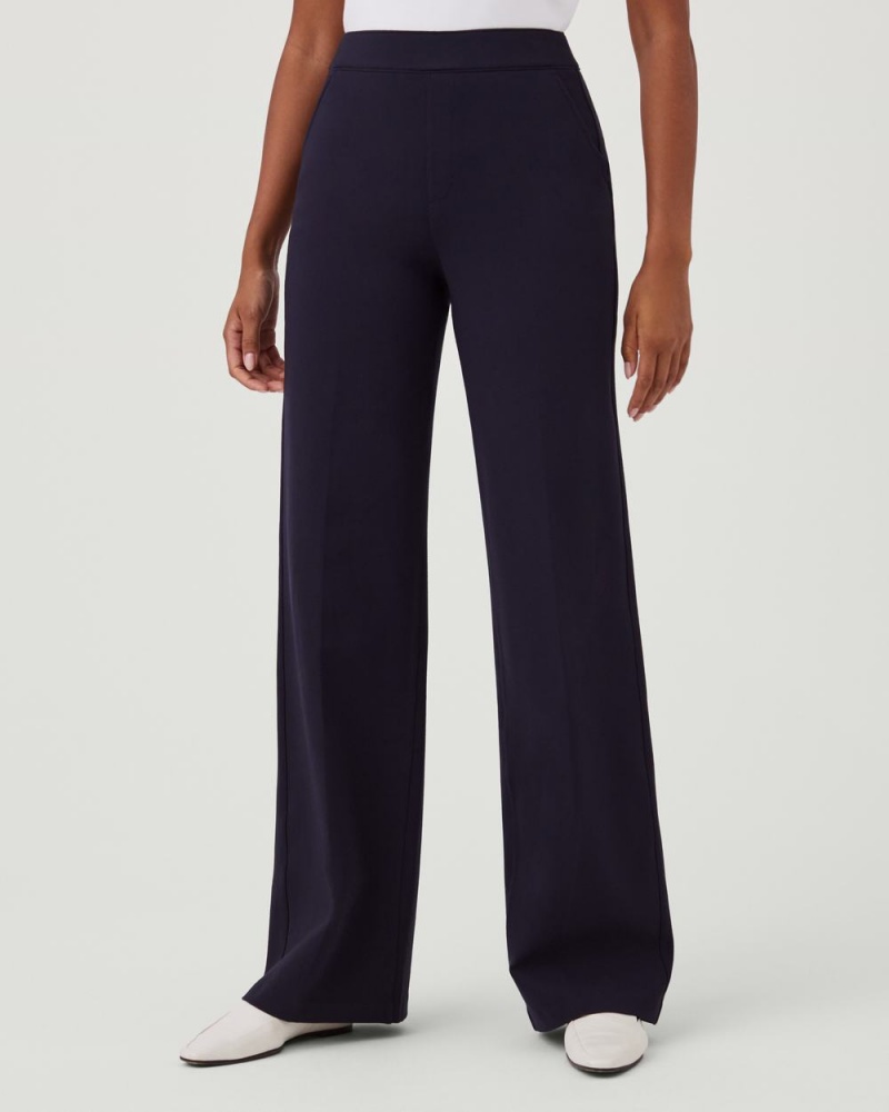 Spanx The Perfect Pant, Wide Leg Pants Navy | 01697-RKXP