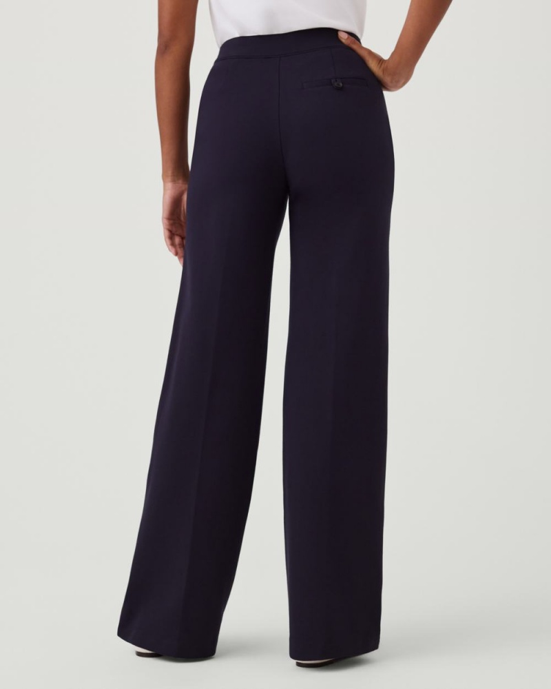 Spanx The Perfect Pant, Wide Leg Pants Navy | 01697-RKXP