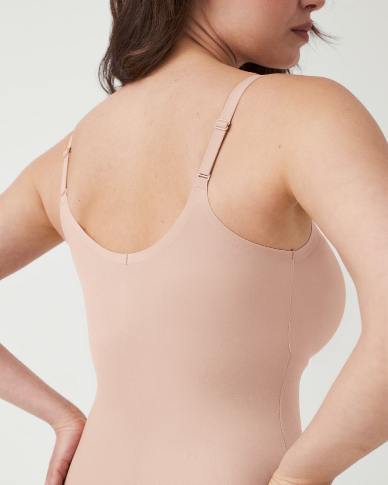 Spanx Thinstincts® 2.0 Cami Thong Bodysuits Beige | 12904-RZVA