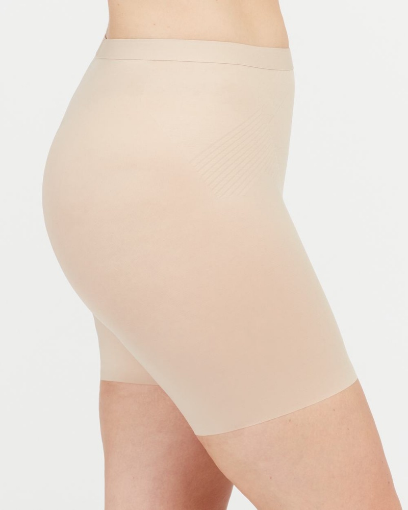 Spanx Thinstincts® 2.0 Girl Shorts Beige | 92043-IEAD