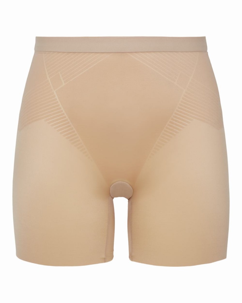 Spanx Thinstincts® 2.0 Girl Shorts Beige | 92043-IEAD