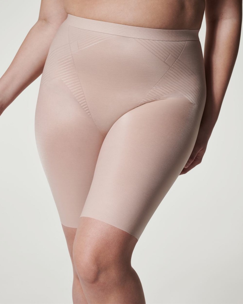 Spanx Thinstincts® 2.0 Mid-Thigh Shorts Beige | 67054-DCEG