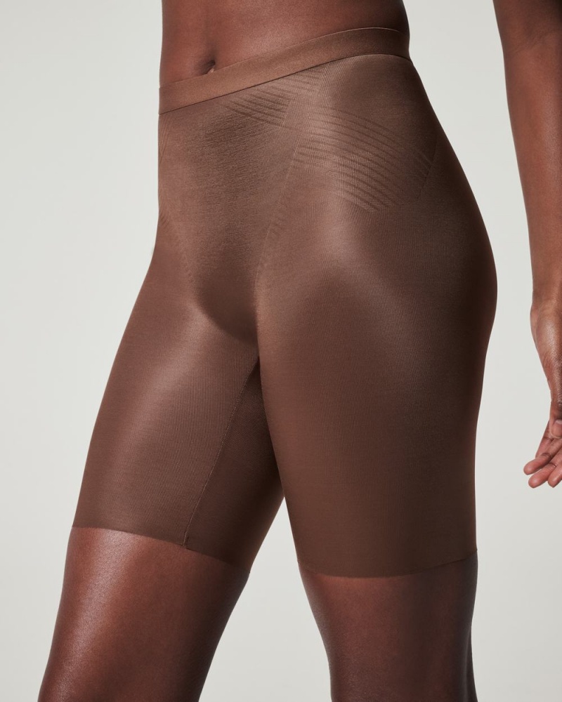 Spanx Thinstincts® 2.0 Mid-Thigh Shorts Brown | 54931-EUGA