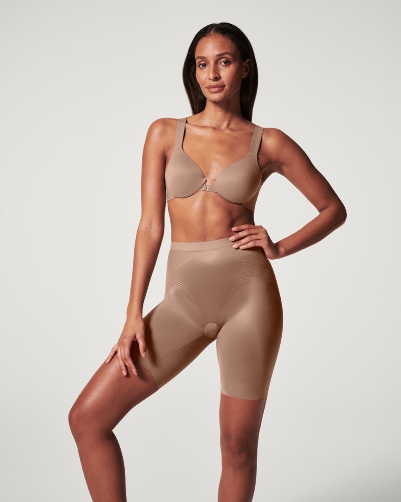 Spanx Thinstincts® 2.0 Mid-Thigh Shorts Cafe Au Lait | 42097-RJKT