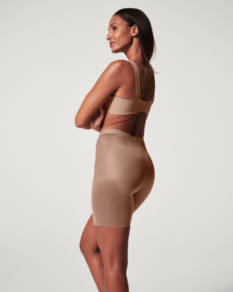 Spanx Thinstincts® 2.0 Mid-Thigh Shorts Cafe Au Lait | 42097-RJKT