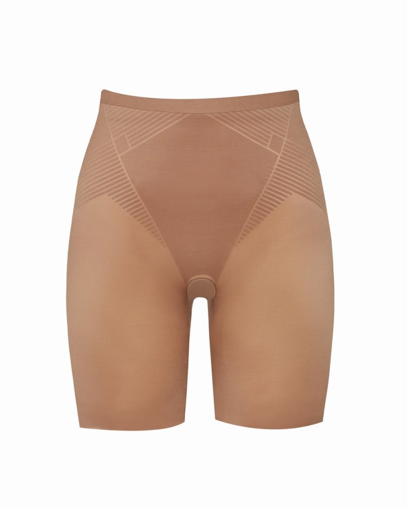 Spanx Thinstincts® 2.0 Mid-Thigh Shorts Cafe Au Lait | 42097-RJKT