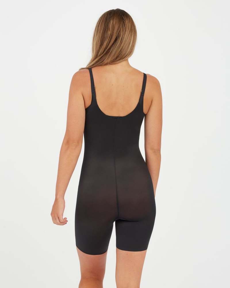 Spanx Thinstincts® 2.0 Open-Bust Mid-Thigh Bodysuits Black | 69310-AZJO