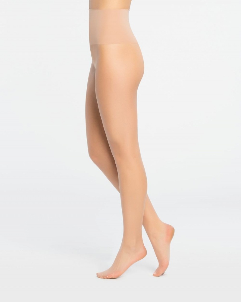 Spanx Tummy Shaping Sheers Stockings Beige | 93745-MXUC